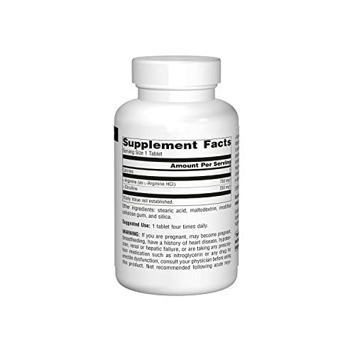 Source Naturals L-Arginine L-Citrulline Complex 1000mg Essential Amino Acid Supplement - 240 Tablets