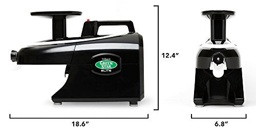 Tribest GSE-5010 Greenstar Elite Masticating Juicer, Black