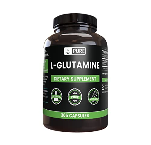 Pure Original Ingredients L-Glutamine (365 Capsules) No Magnesium Or Rice Fillers, Always Pure, Lab Verified
