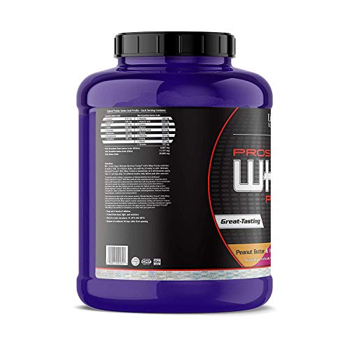 Ultimate Nutrition Prostar Whey Protein Powder of Isolate Concentrate Peptides Blend – Low Carb and Sodium, Keto Friendly, 25 Grams of Protein and 6 Grams of BCAAs - 80 Servings, Peanut Butter &Jelly, 5.28 Pounds