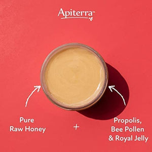 ApiTerra - Raw Honey with Propolis, Bee Pollen & Royal Jelly , 11oz (pack of 3)