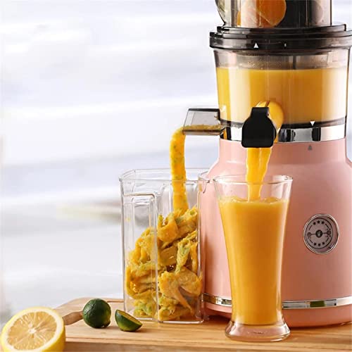 JIAXINO Slow Juicer Masticating Juicer Machine, Wide Groove Slow Juicer for Nutritious Fruit and Vegetable Juicer Spiral Cold Press Juicer is Masticating Juicers for Vegetables,Red-Aed