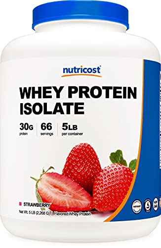 Nutricost Whey Protein Isolate (Strawberry) 5LBS