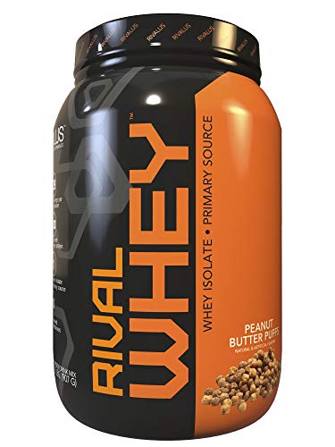 Rivalus Rivalwhey, Peanut Butter Puffs, 2 lb - 100% Whey Protein, Whey Protein Isolate Primary Source, Clean Nutritional Profile, BCAAs, No Banned Substances, Made in USA