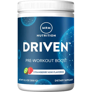 MRM Nutrition Driven Pre-Workout Powder | Strawberry Kiwi Flavored | 125mg Caffeine | Pure Ingredients | Muscle + Hydration + Energy Blends | Performance Energy | Vegan + Gluten-Free | 29 Servings