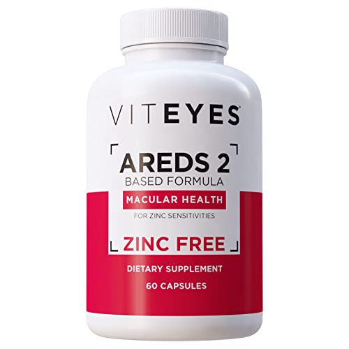 Viteyes AREDS 2 Zinc Free Capsule Macular Health Formula Capsules, Natural Vitamin E, No Zinc, No Copper, Eye Vitamin, Smaller Capsules, Vision Protection, 60 Capsules