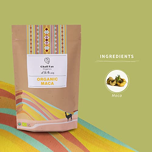 Qhali Kay Organics Organic Maca 16 oz - Pure Organic Gelatinized Maca Root Powder - USDA Organic Superfood Powder - Healthy Natural Peruvian Superfood - No Added Sugar - 90 Servings