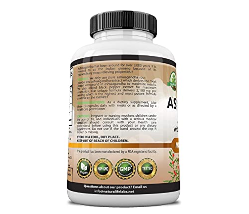 Organic Ashwagandha 2,100 mg - 100 Vegan Capsules Pure Organic Ashwagandha Powder and Root Extract - Stress Relief, Mood Enhancer, Immune & Thyroid Support