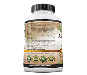 Organic Ashwagandha 2,100 mg - 100 Vegan Capsules Pure Organic Ashwagandha Powder and Root Extract - Stress Relief, Mood Enhancer, Immune & Thyroid Support