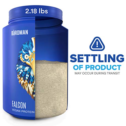 Birdman Falcon Organic Vegan Protein Powder with BCAAs, 33 Servings, No Fillers, Plant Based, Keto, Low Carb, Low Calorie, Dairy Free, Gluten Free, Non-GMO, Vanilla, 2.18lb