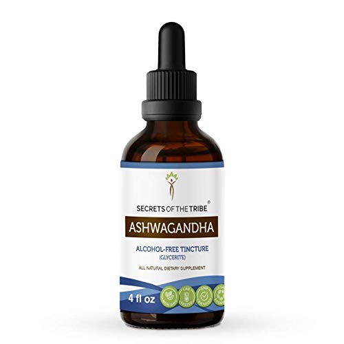 Ashwagandha Tincture Alcohol-Free Extract, Organic Ashwagandha Withania Somnifera Anti-Stress and Relaxation 4 OZ