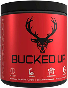 Bucked Up Pre Workout 6 Grams Citrulline, 2 Grams Beta Alanine, and 3 Other Registered trademarked Ingredients (Blue Raz)