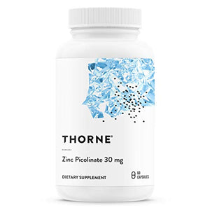 Thorne Research - Zinc Picolinate 30 mg - Well-Absorbed Zinc Supplement for Growth and Immune Function - 60 Capsules