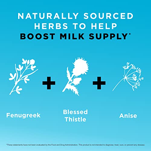 Upspring Milkflow Breastfeeding Supplement Capsules with Fenugreek & Blessed Thistle | Lactation Supplement to Promote Healthy Breast Milk Supply | 100 Capsules