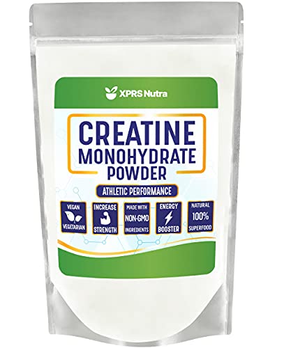 XPRS Nutra Vegan Creatine Monohydrate Powder - 453g of Premium Bulk Creatine Powder for Muscle Growth and Endurance - Vegan Friendly Instantized Creatine for Men and Women (16 oz)