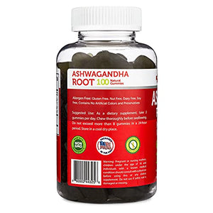 Ashwagandha Gummies for Men and Women - Strongest 1,500mg Formula (100 Gummies) 3% Withanolides Cortisol Blocker for Stress, Anxiety, and Relaxation from Herbatech Supplements