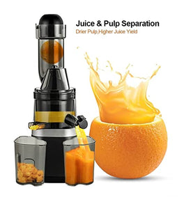 Juicer Machines Juicer Machine, Slow Masticating Juicer, Wide-Groove Slow Chewing Juicer for High-Nutrient Fruit and Vegetable Juice Cold-Pressed Juicer