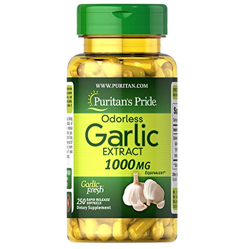 Puritan's Pride Odorless Garlic 1000 Mg Rapid Release Softgels, 250Count