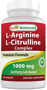 Best Naturals Arginine Citruline Complex 1000 Mg 120 Tablets