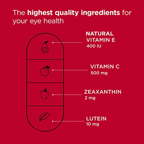 Viteyes AREDS 2 Zinc Free Macular Health Formula Capsules, Natural Vitamin E, No Zinc, No Copper, Eye Vitamin, Smaller Capsules, Vision Protection, 180 Capsules