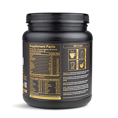 SOL STRONG Collagen Peptides Protein Powder Collagen Powder Pasture-Raised, Gluten-Free Certified Paleo and Keto, 20oz USA Extra Large (1)