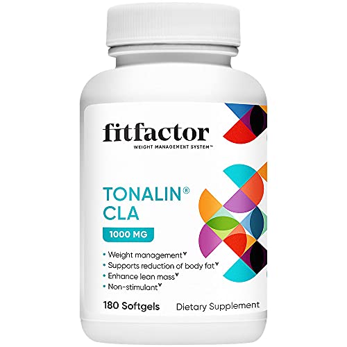 Tonalin CLA Supports Weight Management and Reduction of Body Fat 1000 MG (180 Softgels) by fitfactor