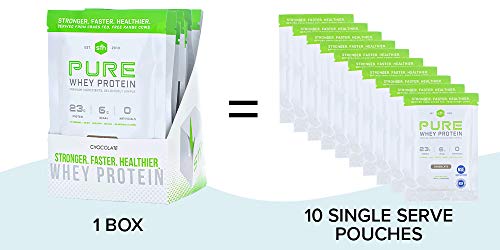 Pure Whey Protein Powder Chocolate Pack of 10 Single Serves