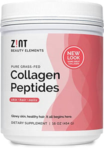 Zint Collagen Peptides Powder (16 Ounce): Anti Aging Hydrolyzed Collagen Protein Powder Beauty Supplement - Skin, Hair, Nails