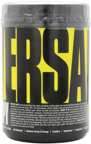 Universal Nutrition Shock Therapy Pre-Workout Pump & Energy Supplement, with BCAA complex, Creatine, and Electrolytes - Peach Tea - 42 Servings