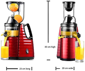Juicer Machines Slow Juicer, Slow Masticating Juicer Machine with Big Wide 81mm Chute, Cold Press Juicer for Nutrient Fruits and Vegetables, Juicer Machine BPA-Free, Easy to Clean