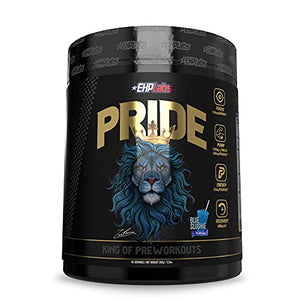 Pride by EHPlabs Pre-Workout Supplement - Energy Booster, Sharp Focus, Epic Pumps & Faster Recovery - 40 Servings (Blue Slushie)