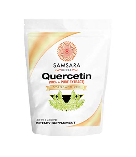 Samsara Herbs Quercetin 98%+ Pure Extract Powder (8oz/226g) - Equal to 452 x 500mg Capsules - Natural Antihistamine, Antioxidant and Immune Support