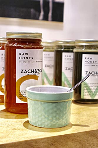 Unfiltered Raw Honey by Zach & Zoe Sweet Bee Farm – Pure Farm Raised Honey Packed with Powerful Anti-oxidants, Amino Acids, Enzymes, and Vitamins! (Creamed - 16oz)