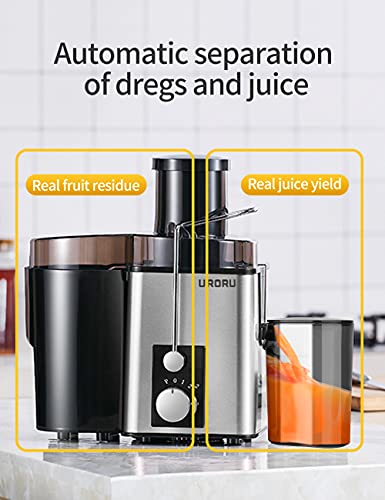 URORU Juicer Machine vegetables and fruits Centrifugal Juicer Easy to Clean Juice Extractor 1000WMotor Anti-drip High Quality