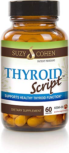 Thyroid Script Supplement - Supports Healthy Thyroid, T3 Activation, Immunity - Adrenal and Energy Function - DPPIV Enzyme for Gluten and Dairy Metabolism by Suzy Cohen