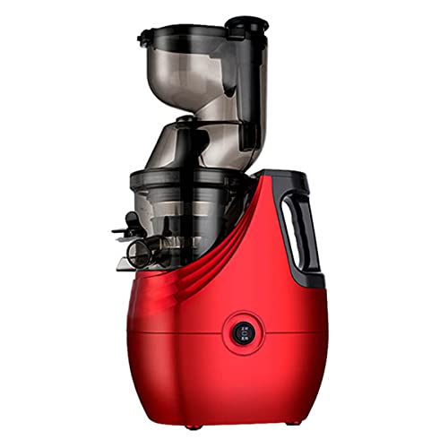 HIZQ Slow Juicer Masticating Juicer Machine, Slow Chewing Juicer, 3-Inch Wide-Groove Cold-Squeezed Juicer for Fruits And Vegetables, High-Yield Vertical Juicer,Red,A