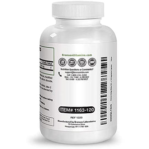 Bronson Ginkgo Biloba 500 mg Extra Strength 500 mg per Serving - Supports Brain Function & Memory Support, 120 Vegetarian Capsules