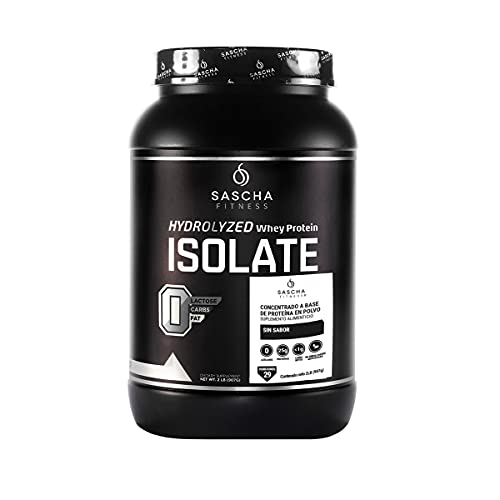 Sascha Fitness Hydrolyzed Whey Protein Isolate,100% Grass-Fed (2 Pounds, Unflavor))
