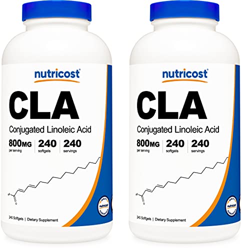 Nutricost CLA (Conjugated Linoleic Acid) 800mg, 240 Softgels (2 Bottles)