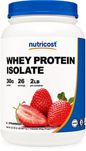 Nutricost Whey Protein Isolate (Strawberry) 2LBS