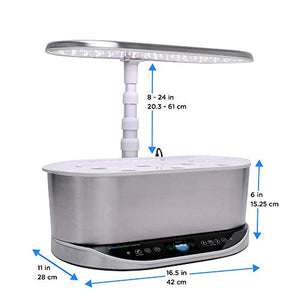 AeroGarden Bounty Elite - Indoor Garden with LED Grow Light, WiFi and Alexa Compatible, Stainless Steel