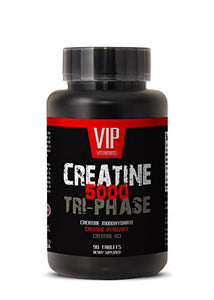 Creatine Tri-Phase 5000 - Premuim Blend of Creatine Monohydrate, Creatine HCL and Creatine Pyruvate (1 Bottle 90 Tablets)