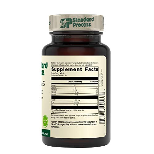 Standard Process Tuna Omega-3 Chewable - Whole Food Antioxidant, Emotional Support, Brain Health and Brain Support, Skin Health and Hair Health with Tuna Oil - 120 Chewable Softgels