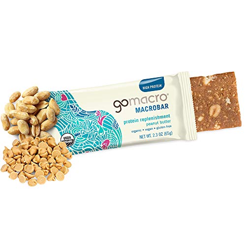 GoMacro MacroBar Organic Vegan Protein Bars - Peanut Butter (2.3 Ounce Bars, 12 Count)