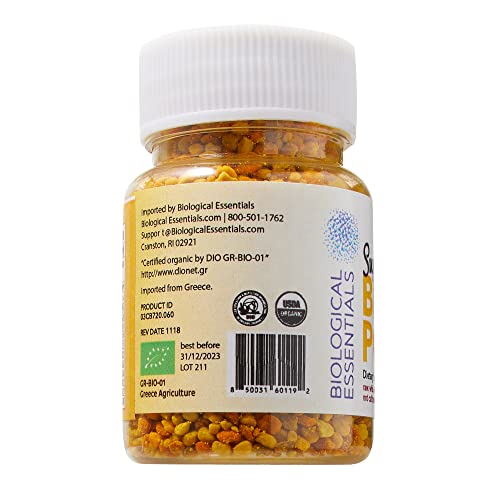 Raw Bee Pollen Dietary Supplement - Imported Cold from Greece and Shipped Cold (45 Grams)