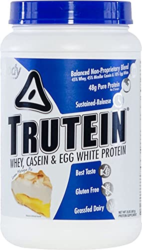 Body Nutrition Protein Powder - Trutein Lemon Meringue Pie 2lb Whey, Casein - Natural Drink - Workout, Recovery