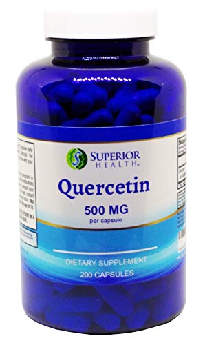 S Superior Health Quercetin 500mg per Capsule, 200 Capsules