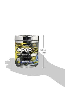 Pre Workout Powder | MuscleTech Vapor X5 | Pre Workout Powder for Men & Women | PreWorkout Energy Powder Drink Mix | Sports Nutrition Pre-Workout Products | Blue Raspberry (30 Servings)-Package Varies