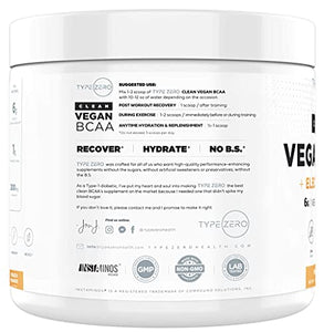 Ultra Clean Vegan BCAA Powder + Electrolytes (Peach Mango | 6G) 2:1:1 Sugar-Free/No Sucralose BCAAs Amino Acids Supplement for Women/Men - Best BCAA Vegan Amino Acids After Post Workout Recovery Drink