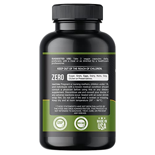 Quercetin with Vitamin C and Zinc - Nettle Quercetin - Quercetin 500mg - Quercetin with Bromelain - Zinc Quercetin + Vitamin D3 - 120 Veggie Caps - Quercetin Supplements Non-GMO, Gluten-Free, Vegan